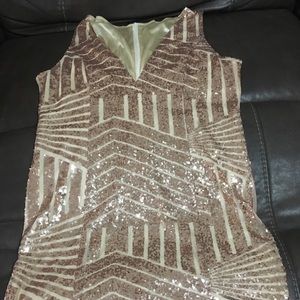Women’s sequin gold dress